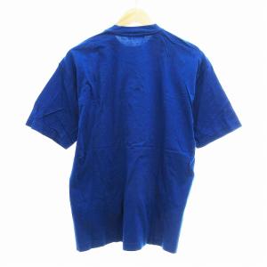LOEWE ヴィンテージ オールド Tシャツ カットソー アナグラム 刺繍 半袖 S 青 ブルー
