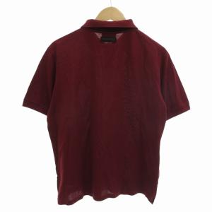 PRADA ポロシャツ カットソー 切替 半袖 XL ボルドー /FF EC