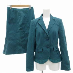 シングル スーツ セットアップ テーラードジャケット フレアスカート 2B センターベント ひざ丈 花柄