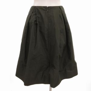 miumiu フレアスカート ひざ丈 タック入り 38 M カーキ