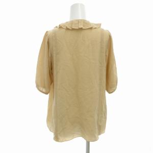 miumiu 美品 シャツ ブラウス フリル パフスリーブ 40 L ベージュ /HO EC