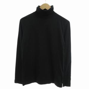 タートルネック Tシャツ カットソー 三角ロゴ 長袖 XS 黒 ブラック