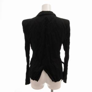 PRADA シワ加工 テーラードジャケット 40 ブラック
