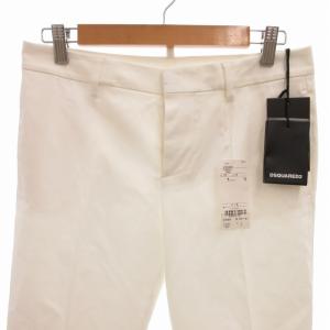 DSQUARED2 タグ付き デニムパンツ ジーンズ スリムストレッチ ゴールド金具 38 M 白 ホワイト