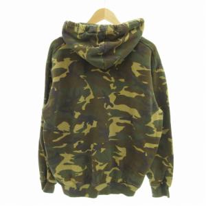 DSQUARED2 20AW ICON CAMO スウェットパーカー フーディー プルオーバー カモフラ柄 裏起毛 ロゴプリント 長袖 L カーキ