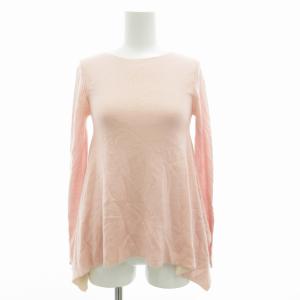 ニット セーター 長袖 フレア カシミア混 シルク混 38 M