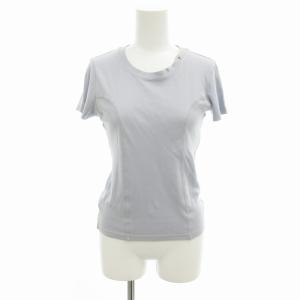 ピンブローチ用Tシャツ カットソー デザインネック 半袖 XS グレー /FF EC