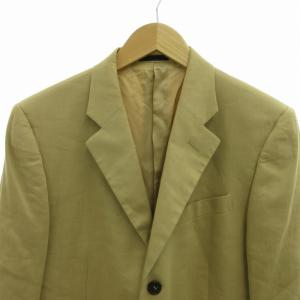 PRADA テーラードジャケット ブレザー ビジネス 3B 総裏地 リネン 麻 50R XL ベージュ