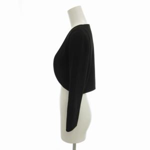 FOXEY BOUTIQUE 美品 クロップドカーディガン ボレロ ショート丈 前開き 40 M 黒 ブラック 20259 /FT EC