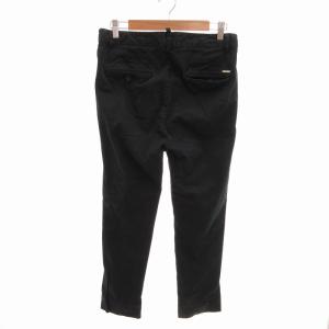 DSQUARED2 パンツ スラックス テーパード ストレッチ ロゴ金具 44 S 紺 ネイビー