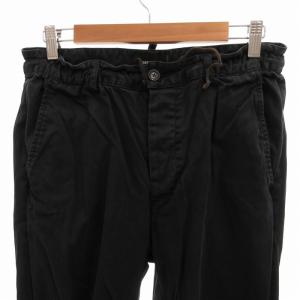 DSQUARED2 パンツ スラックス テーパード ストレッチ ロゴ金具 44 S 紺 ネイビー