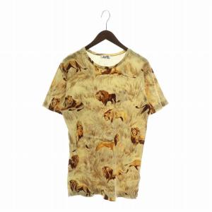 Tシャツ ライオン柄 ベージュ ブラウン