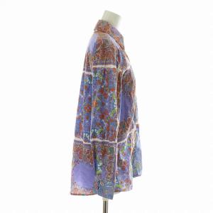 ETRO シャツ ブラウス 長袖 ペイズリー柄 総柄 44 L 紫 パープル /XZ EC