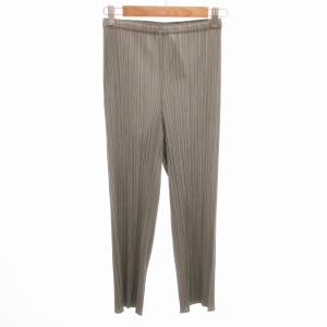 ISSEY MIYAKE 美品 プリーツパンツ イージー 5 L グレー /TZ EC