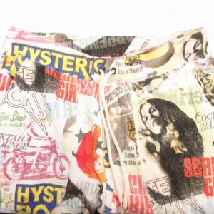 HYSTERIC GLAMOUR 美品 SCRATCH FEVER 総柄 スウェット パンツ イージー ヒスガール FREE 白 ホワイト
