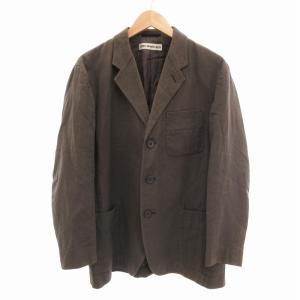 テーラードジャケット ブレザー カジュアル ジャガード 2 M 茶 ブラウン /TZ EC