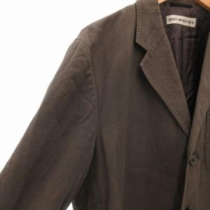 ISSEY MIYAKE MEN テーラードジャケット ブレザー カジュアル ジャガード 2 M 茶 ブラウン /TZ EC