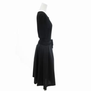 FOXEY ワンピース ウエストリボン 40 ブラック