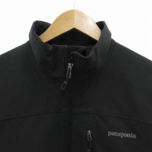 Patagonia ガイドジャケット ブルゾン ジップアップ 裏起毛 ロゴ ワンポイント M 黒 ブラック