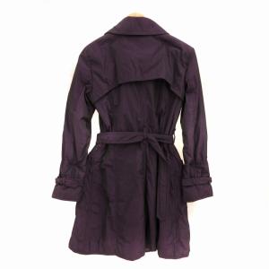 ARMANI COLLEZIONI トレンチコート ベルト ロゴボタン 44 L 紫 パープル /FT EC