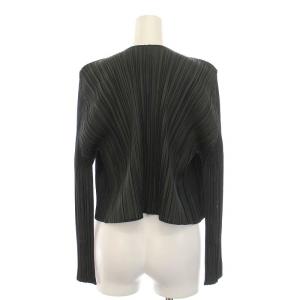 PLEATS PLEASE ISSEY MIYAKE イッセイミヤケ カーディガン プリーツ 3 カーキ PP41-J0413