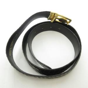 GUCCI ベルト コブラ レザー 黒 ブラック ロゴデザイン スクエアバックル 100/40 /YJ GY06