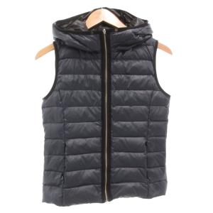 ダウンベスト 38 ジップアップ フード 紺 ネイビー /AE GY06