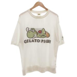 × スーパーマリオ SUPER MARIO ヨッシープルオーバー ルームウエア Tシャツ L クルーネック