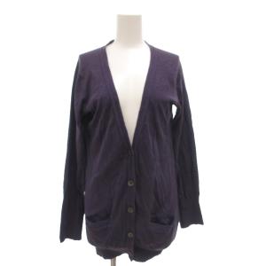 ジョンスメドレー JOHN SMEDLEY カーディガン ニット 長袖 コットン 薄手 紫 パープル /GV