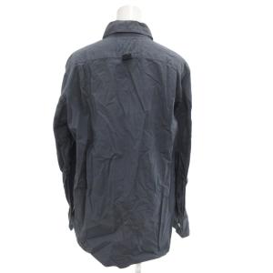 MHL. 美品 カジュアルシャツ 2 紺 ネイビー 胸ポケット 襟付き 長袖 /KR GY06