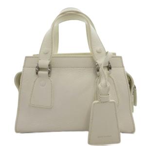 ハンドバッグ ショルダーストラップ付き 2WAY レザー 白 ホワイト /FF GY06