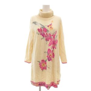 ニットチュニック カシミヤ ラインストーン装飾 42 アイボリー系 /UO GY06