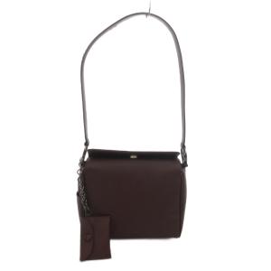 ショルダーバッグ レザー ミニポーチ付き 茶 ブラウン /UO GY06