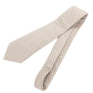 LOUIS VUITTON ネクタイ 絹 シルク ダミエパターン グレー系 /UO GY06