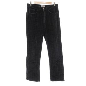 Jeans パンツ ベロア調 チェック柄 32 ブラック系 /UO GY06