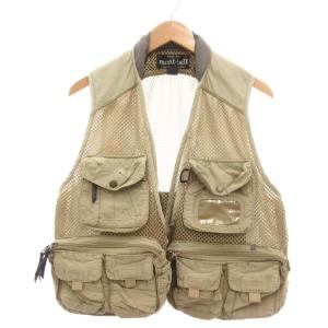 ネイチャーガイドベスト フィッシング アウトドア メッシュ 多機能ポケット M ベージュ系 /UO GY06