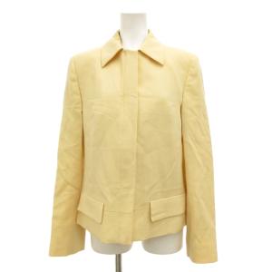 GUCCI ヴィンテージ セットアップ テーラードジャケット ひざ丈スカート ウール 42 黄 イエロー /JS GY06