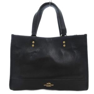 ハンドバッグ ショルダー 2WAY レザー 黒 ブラック /UO GY12
