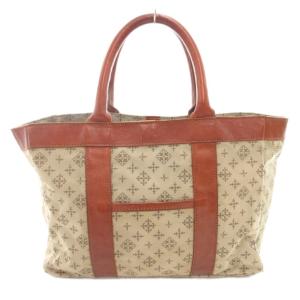 russet トートバッグ ベージュ 総柄 エンボス加工パッチ /NL GY06