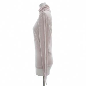 Max Mara LEISURE Tシャツ カットソー M タートルネック 長袖 ピンク /AE GY06