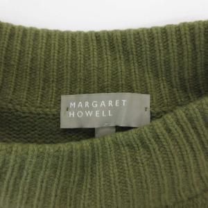 MARGARET HOWELL ニット セーター L 長袖 クルーネック カーキ /AE GY06