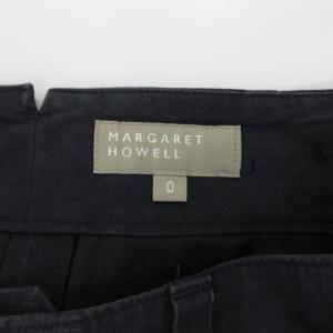 MARGARET HOWELL パンツ スラックス 0 麻 リネン スリムテーパード 紺 ダークネイビー /AE GY06