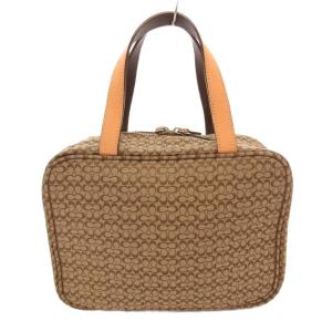 COACH コスメティックバッグ ハンドバッグ シグネチャー ロゴ 総柄 ベージュ F77006 /AE GY06