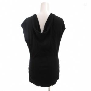 VIVIENNE TAM カットソー フレンチスリーブ 0 黒 ブラック Vネック 紐付き /KR GY06