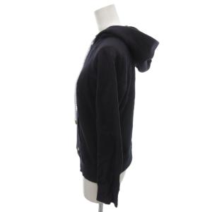 BLUE LABEL CRESTBRIDGE 美品 ジップアップパーカー 38 紺 ネイビー 無地 長袖 フロントポケット 55P31-318-29