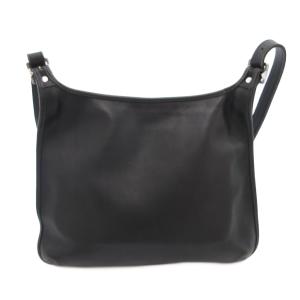 COACH フラップ ショルダーバッグ レザー 黒 ブラック イタリア製 無地 チャーム付き 9134 /TQ GY06