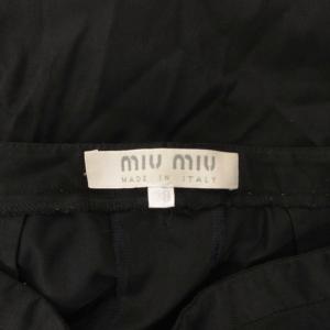 miumiu クロップドパンツ ボトムス 38 黒 ブラック 無地 ハーフ丈 /KR GY06