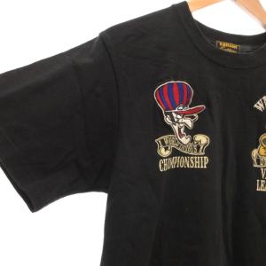 vanson Leathers Tシャツ M 綿 チキチキマシン猛レース 刺繍 ワッペン プリント 黒 ブラック /SX GY06