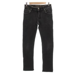 美品 ジーンズ デニムパンツ ボタンフライ ダメージ加工 29 黒 ブラック /SJ GY06