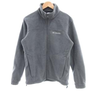 美品 フリースジャケット L 灰色 グレー スタンドカラー 無地 /SJ GY06
